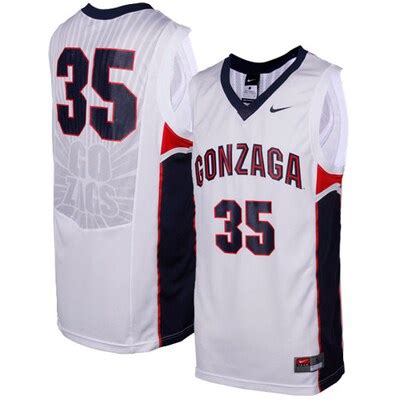 nike gonzaga bulldogs 35 replica aerographic basketball jersey white|nike gonzaga school logo.